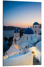 Magnettafel Ein Abend in Santorini