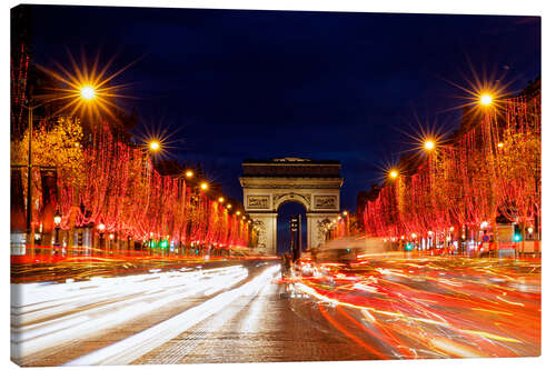 Leinwandbild Paris, festlich beleuchtet