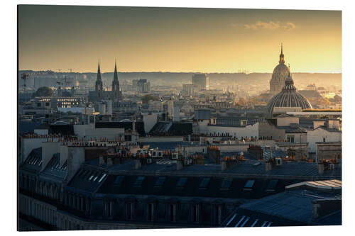 Tableau en aluminium La première lumière du matin, Paris