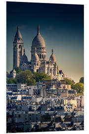 Foam board print Sacré-Coeur in the evening, Paris