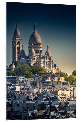 Cuadro de plexi-alu Sacre Coeur en la tarde, París