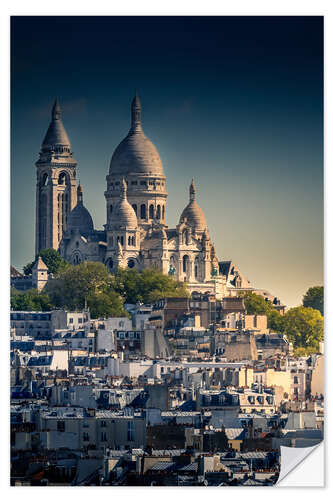 Naklejka na ścianę Sacré-Coeur in the evening, Paris