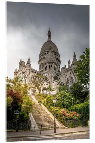 Akryylilasitaulu Clouds over Sacre Coeur, Paris