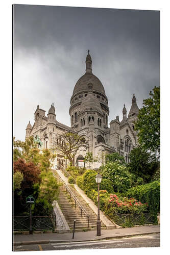 Tableau en plexi-alu Nuages sur le Sacré Coeur, Paris