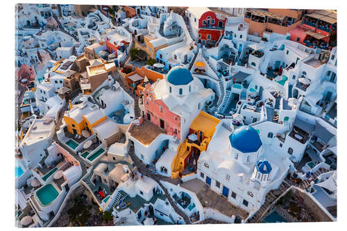 Acrylic print The colourful Oia, Santorini