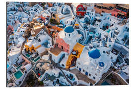 Aluminium print The colourful Oia, Santorini