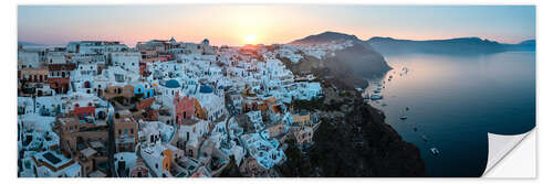 Sisustustarra Sunrise in the panorama of Santorini