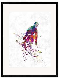 Framed art print Skier VII