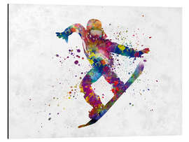 Aluminium print Snowboarder V