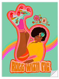 Selvklebende plakat Roll With Me II