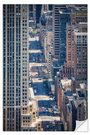 Naklejka na ścianę New York, Checkerboard City