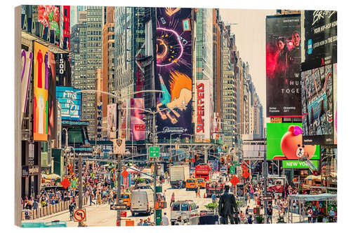 Wood print Times Square, Billboard Paradise