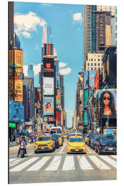 Magnettafel Bunter Times Square und blauer Himmel