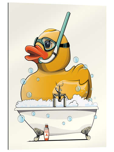 Gallery print Squeaky duckling in the bath tub