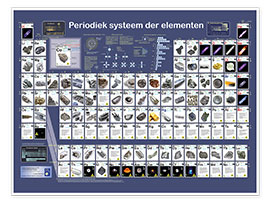 Póster  Tabla periódica de los elementos (holandés) - Planet Poster Editions