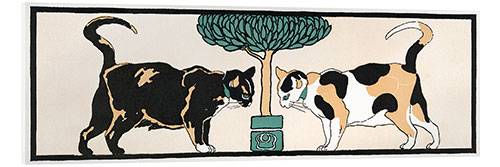 Quadro em acrílico Cats under a tree