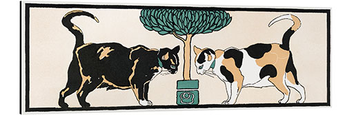 Quadro em alumínio Cats under a tree