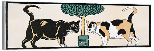 Canvas-taulu Cats under a tree
