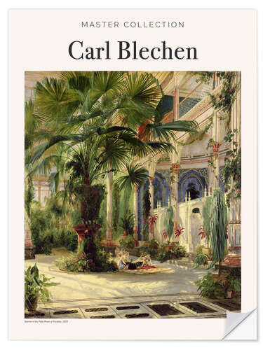 Selvklebende plakat Interior of the Palm House at Potsdam, 1833