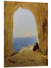 Print på skumplade Grotto at the Gulf of Naples