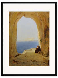 Gerahmter Kunstdruck Grotte am Golf von Neapel