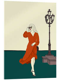 Acrylglas print Red Dress on a Sunny Day
