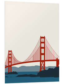 Foam board print Golden Gate Bridge, San Francisco