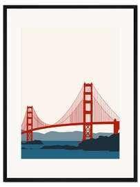 Gerahmter Kunstdruck Golden-Gate-Bridge, San Francisco