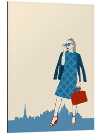 Magnettafel Pariser Chic in blau