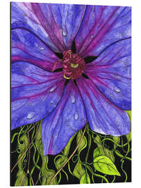 Alubild Lila Clematis-Blume