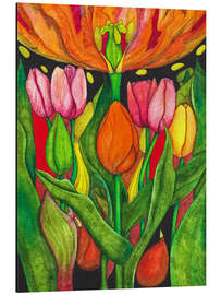 Aluminium print Colourful, bright tulip splendor