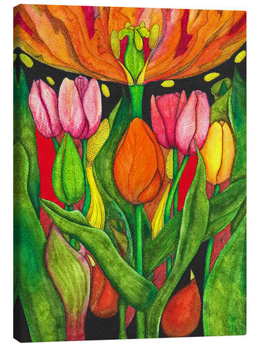 Canvas print Colourful, bright tulip splendor