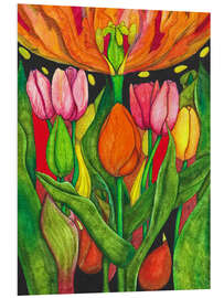 Foam board print Colourful, bright tulip splendor