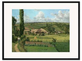 Gerahmter Kunstdruck Landschaft bei Les Pâtis, Pontoise