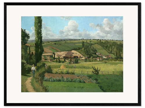 Gerahmter Kunstdruck Landschaft bei Les Pâtis, Pontoise