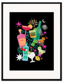 Gerahmter Kunstdruck Cocktail-verrückt