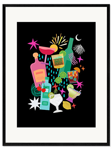Gerahmter Kunstdruck Cocktail-verrückt