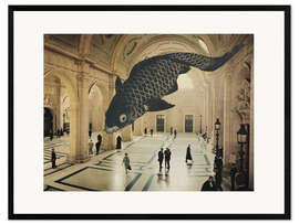 Ingelijste kunstdruk A fish in the entrance hall