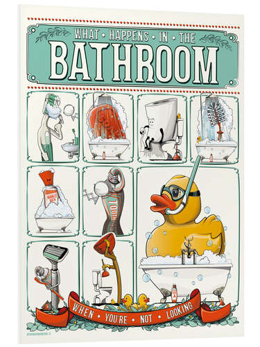 Quadro em PVC What happens in the Bathroom