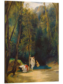 Magnettafel Frauen baden im park des Terni, Italien