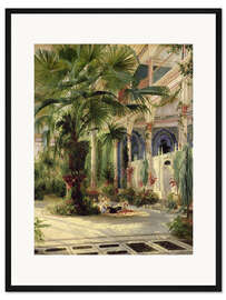 Gerahmter Kunstdruck Innenansicht des Palmenhauses in Potsdam