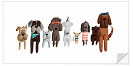 Wandsticker Hunde machen Picknick