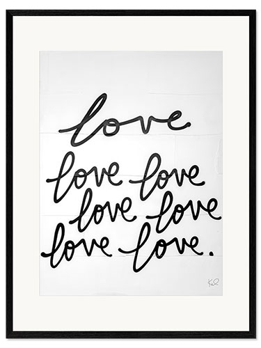Gerahmter Kunstdruck Love, love, love