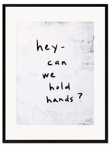Framed art print Can We Hold Hands?