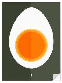 Selvklebende plakat Half Egg