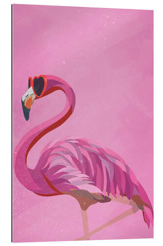 Gallery print Flamingo with Heart Glasses II