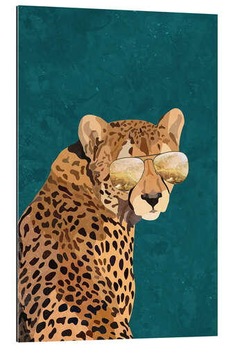 Galleriataulu Cheetah with Golden Sunglasses