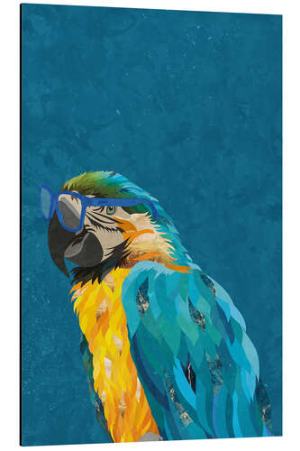 Cuadro de aluminio Macaw with Glasses in Profile