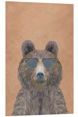 PVC print Brown bear with sunglasses