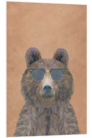 Foam board print Brown Bear with Sunglasses